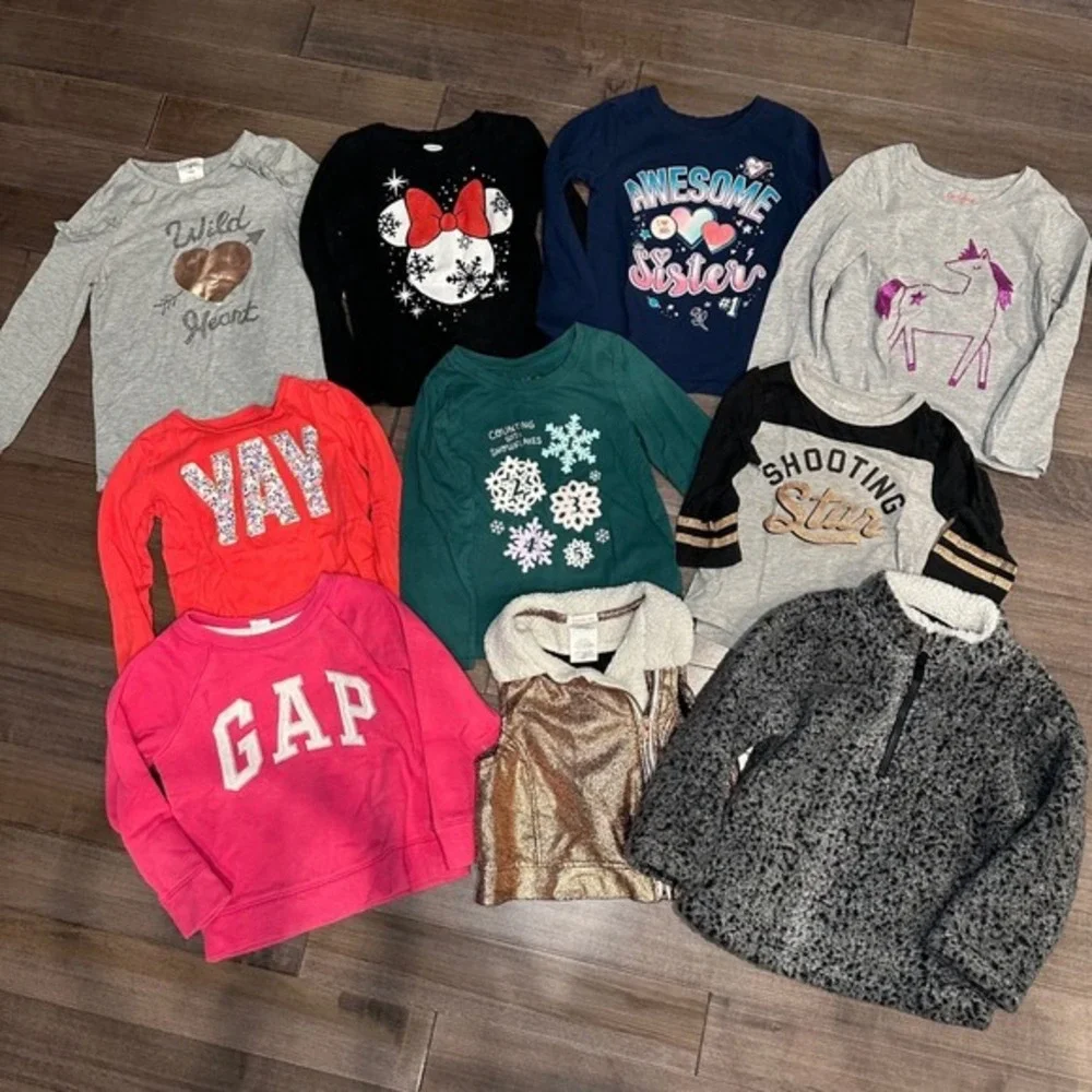 Girls Clothing Lot 10pc Bundle‎ Gap Wonder Nation Old Navy Cat & Jack Size 4T-5T
